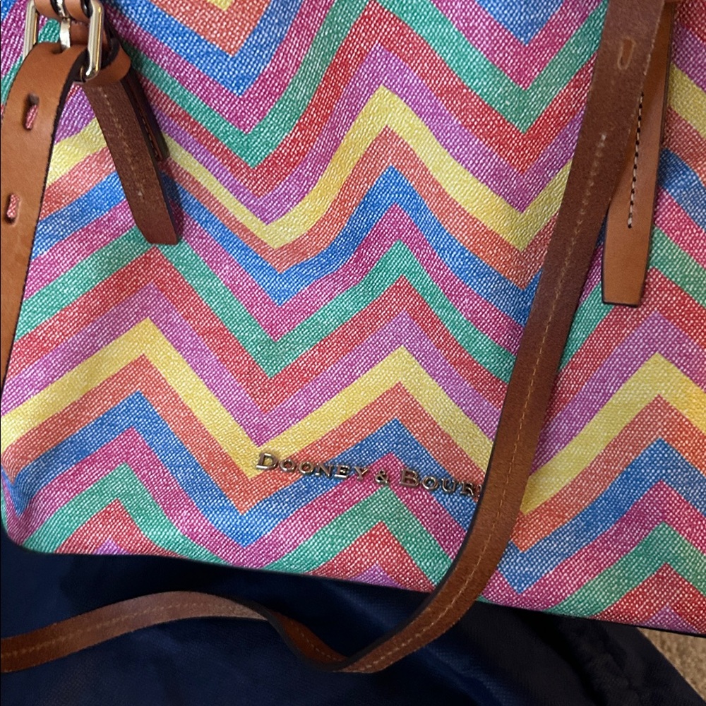 Dooney & Bourke Multicolor Chevron Tote - Picture 2 of 4